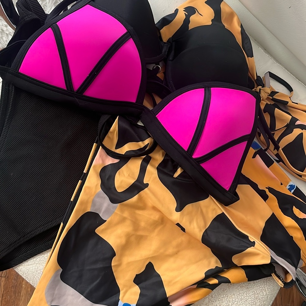 Bundle of matte and pink swimsuits